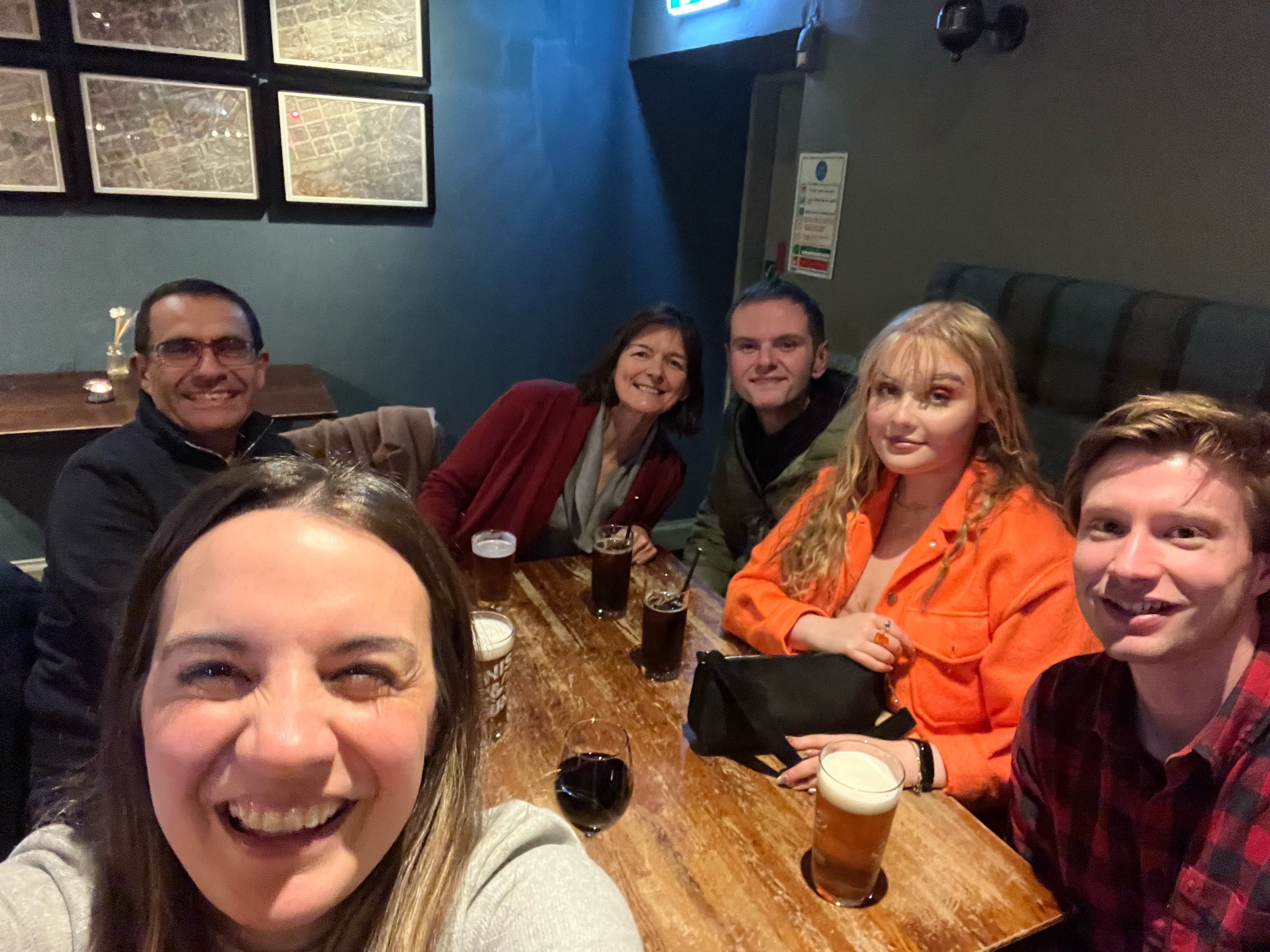 A group of people enjoying a night out together.