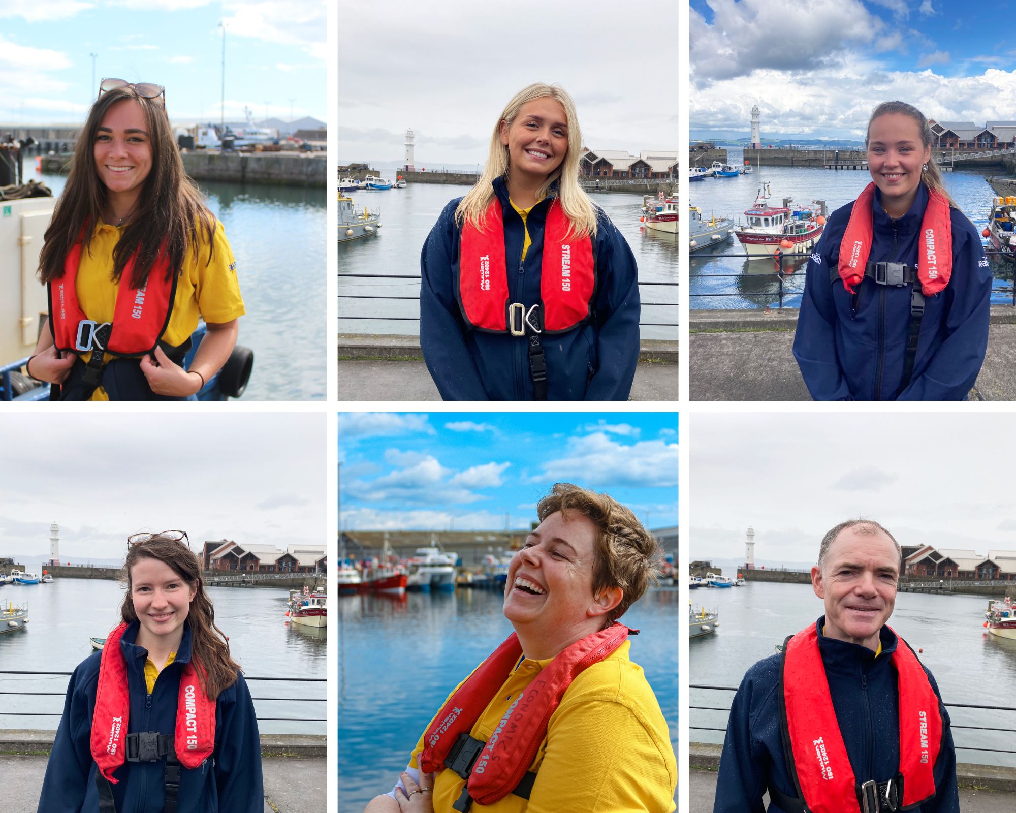 Seafish fleet researchers Becca, Phoebe, Emma, Felicity, Sheriene and Jim